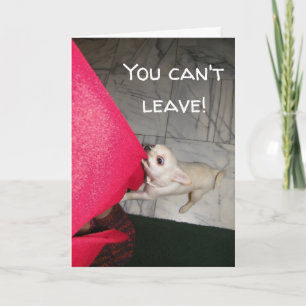 You Can't Leave Chihuahua Greeting Card