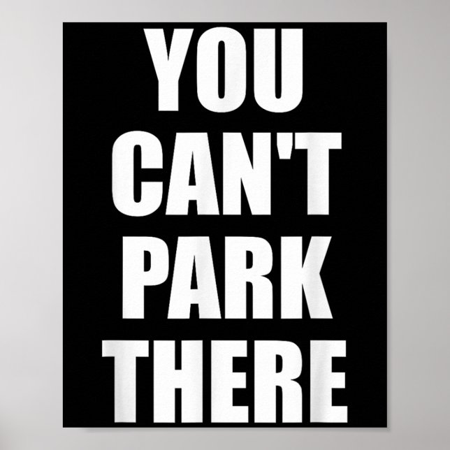 You Cant Park There Funny Viral Car Meme Sarcasm M Poster (Front)