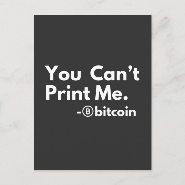 you cant PRINT me Postcard (Front)