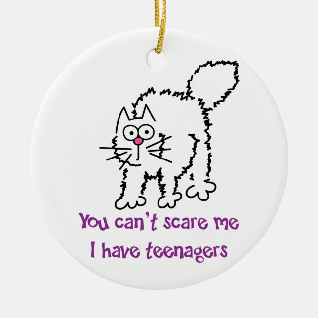 You Can't Scare Me Ceramic Tree Decoration (Front)