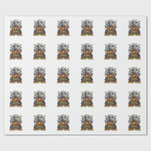 You Cant Scare Me Geology Teacher Halloween Skelet Wrapping Paper