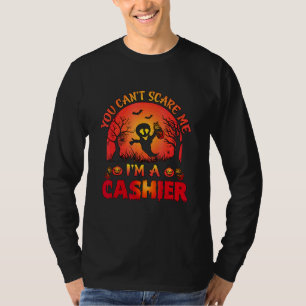 you can't scare me I'm a cashier Halloween spooky T-Shirt