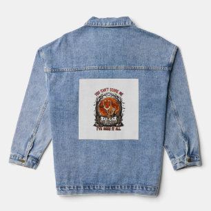 You Cant Scare Me Nurse Halloween Stethoscope Oran Denim Jacket