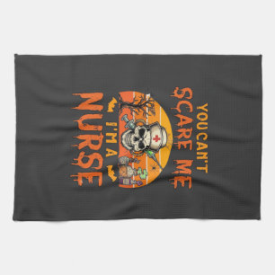 You Cant Scare Me Nurse Skull Syringe Potion Hallo Tea Towel