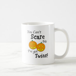 You can't scare me twins - pumpkins coffee mug