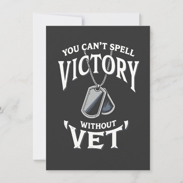 You can't Spell victory without vet Veteran Day  Invitation (Front)