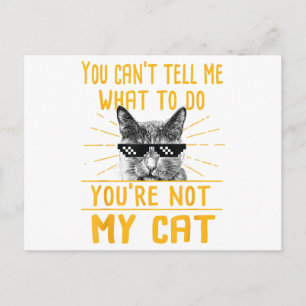 You Can't Tell Me What To Do - Funny Cat Lover Kit Holiday Postcard