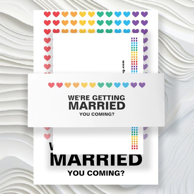 You Coming Rainbow Gay Wedding Invitation Belly Band (You Coming Rainbow Gay Wedding Invitation Belly Band
by Ricaso. Sounds Gay, I'm in)
