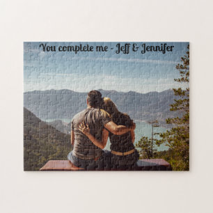 "You Complete Me" Custom Photo Jigsaw Puzzle