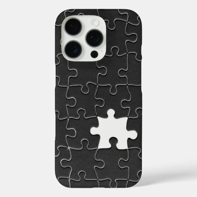 You Complete Me Romantic Black and White Jigsaw Case-Mate iPhone Case (Back)