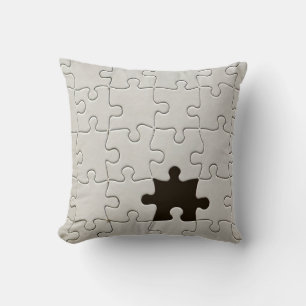 You Complete Me Romantic Black and White Jigsaw Cushion