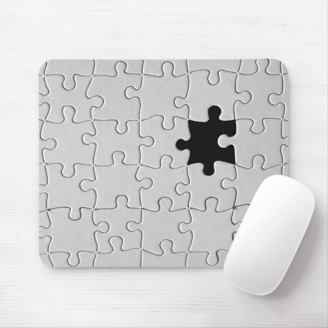 You Complete Me Romantic Black and White Jigsaw Mouse Pad (With Mouse)