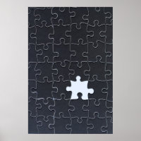 You Complete Me Romantic Black and White Jigsaw