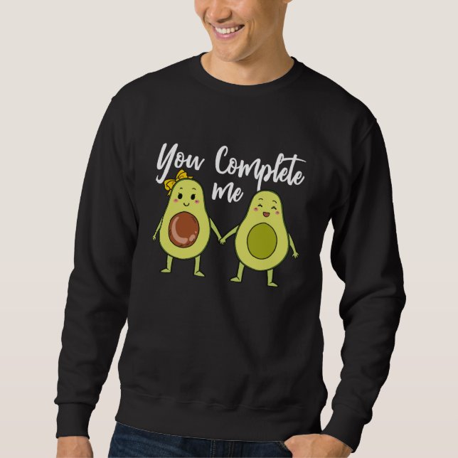 You Complete Me Valentines Day Vegan Couple Sweatshirt (Front)