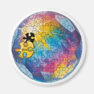 You complete the picture - Everybody belongs here Magnet