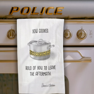 You Cooked Funny Personalised  Tea Towel