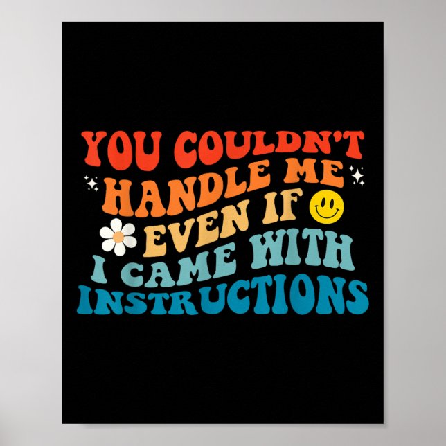 You Couldn't Handle Me Even If I Came With Instruc Poster (Front)