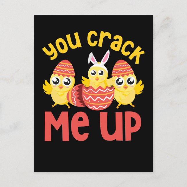 You Crack Me Up Easter Chicks Postcard (Front)