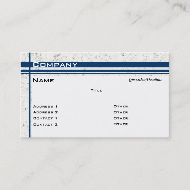 You Customise the Colour-Lite Gravel Edge Business Card (Front)