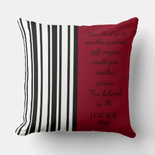 You Dad Gave Me Men's Red/Black Stripe Pillow