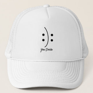 ​You Decide Minimalist Line Art Perspective Trucker Hat