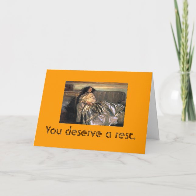 You deserve a rest card (Front)