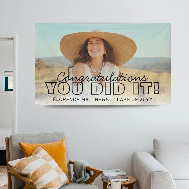 You Did It! Congratulations Graduation Photo Banner (Creator Uploaded)