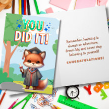 You Did It! Cute Fox Graduation Joy