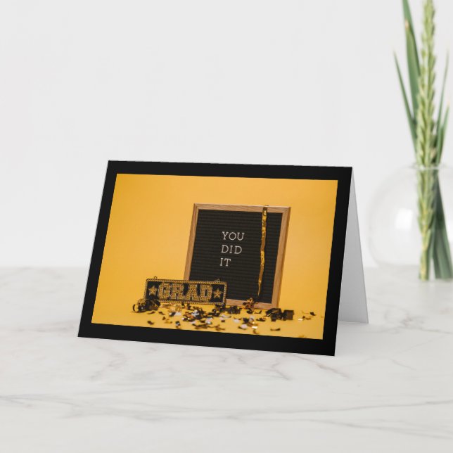 You Did It Grad Greeting Card (Front)