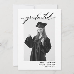 You did it modern Graduation invitation