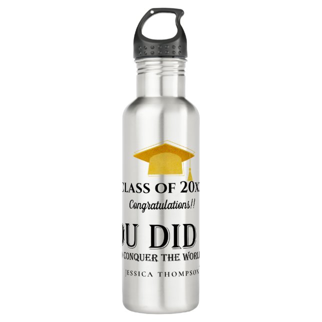 YOU DID IT Photo Class of 2025 Graduation  710 Ml Water Bottle (Front)