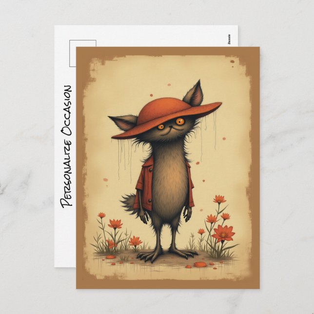 You Didn't Think I Would Write U Back Did You Art  Holiday Postcard (Front/Back)