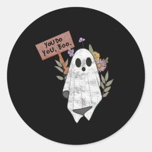 You Do You Boo Halloween Ghost Spooky Season Cute  Classic Round Sticker