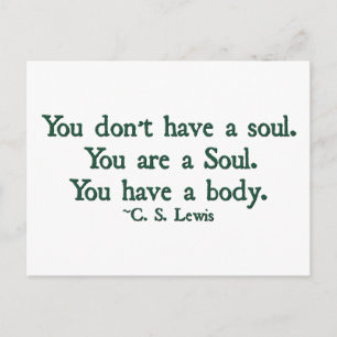 You don't have a soul, you are a soul postcard