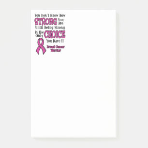 You Don't Know How Strong...Breast Cancer Post-it Notes