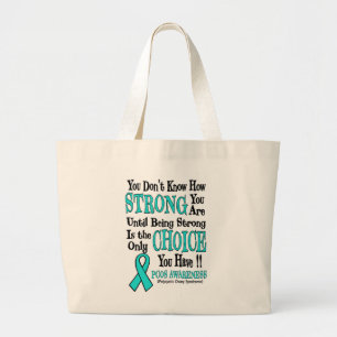 You Don't Know How Strong...PCOS Large Tote Bag