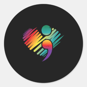 You Dont Let Your Story En _ Mental Health Awarene Classic Round Sticker