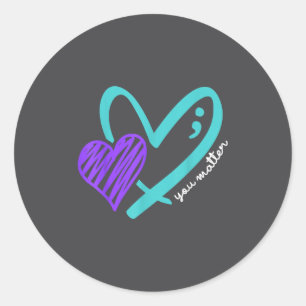 You Don't Let Your Story End Suicide Awareness  Classic Round Sticker