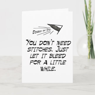 You don't need stitches card