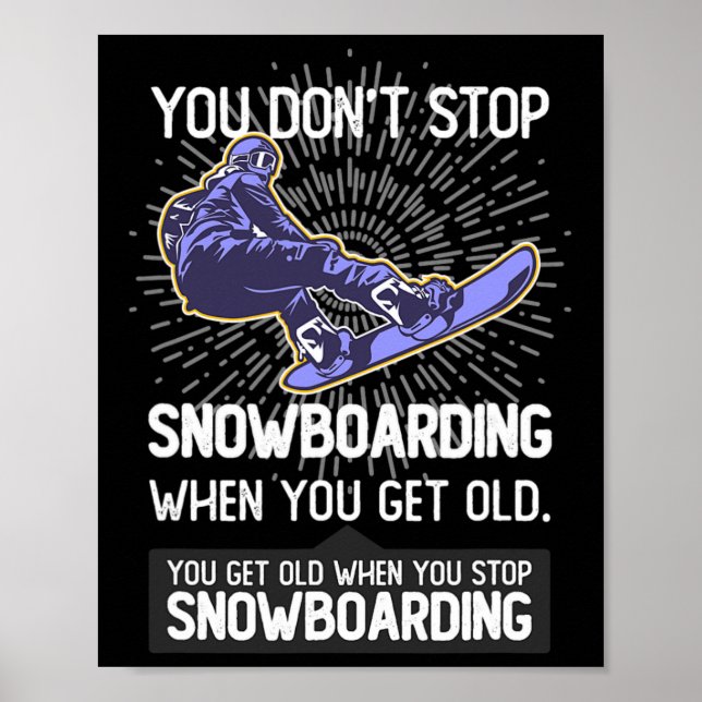 You Don't Stop Snowboarding When You Get Older Gif Poster (Front)