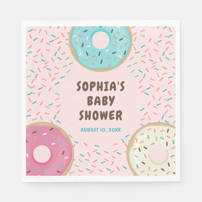 You Doughnut Want to Miss Baby Shower Napkins (Front)