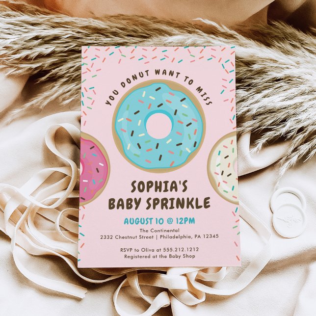 You Doughnut Want to Miss Baby Sprinkle Invitation (Creator Uploaded)