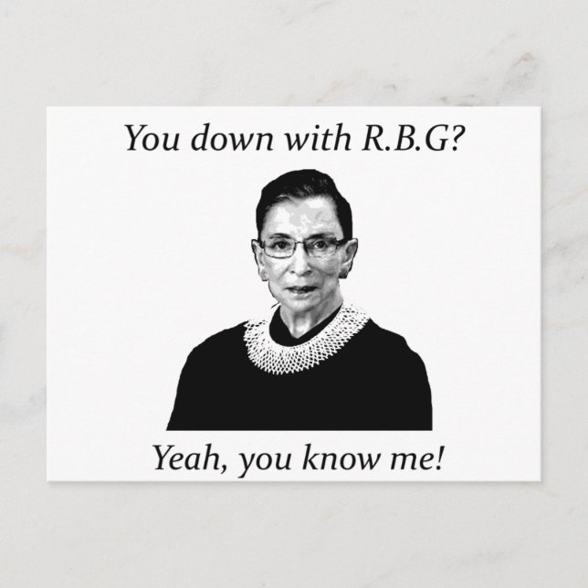 You down with RBG? Postcard (Front)