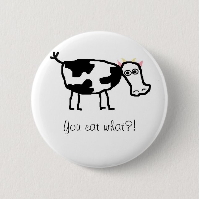 You Eat What? 6 Cm Round Badge (Front)