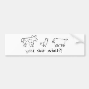 you eat what?! bumper sticker