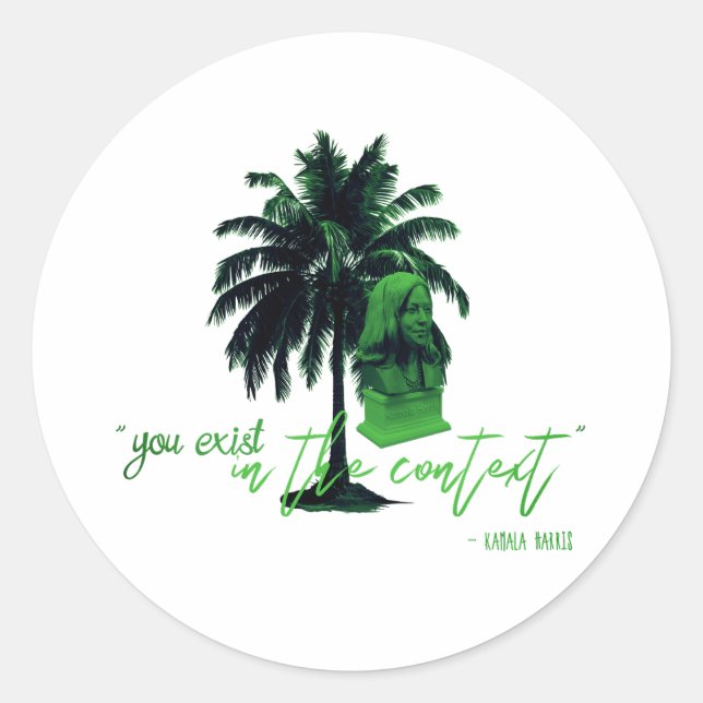 You Exist In The Context (Brat Version) Classic Round Sticker (Front)