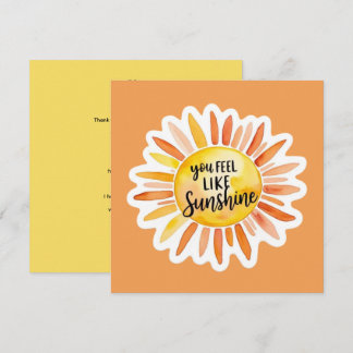 You Feel Like Sunshine Personalized Card
