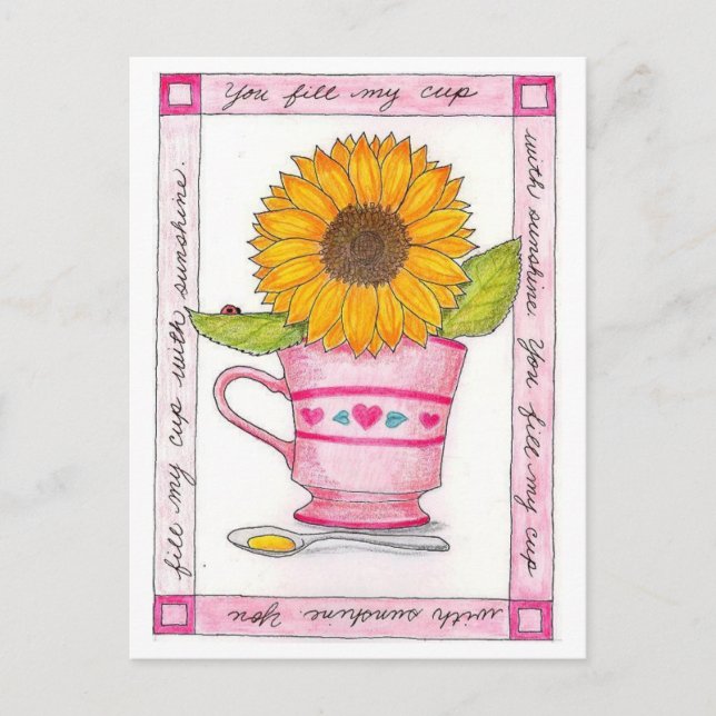 You Fill My Cup Inspirational Postcard (Front)