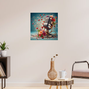 You Fill My Heart With Song - Retro Romantic Poster