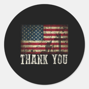 You For Your Services Patriotic - Veterans Day For Classic Round Sticker